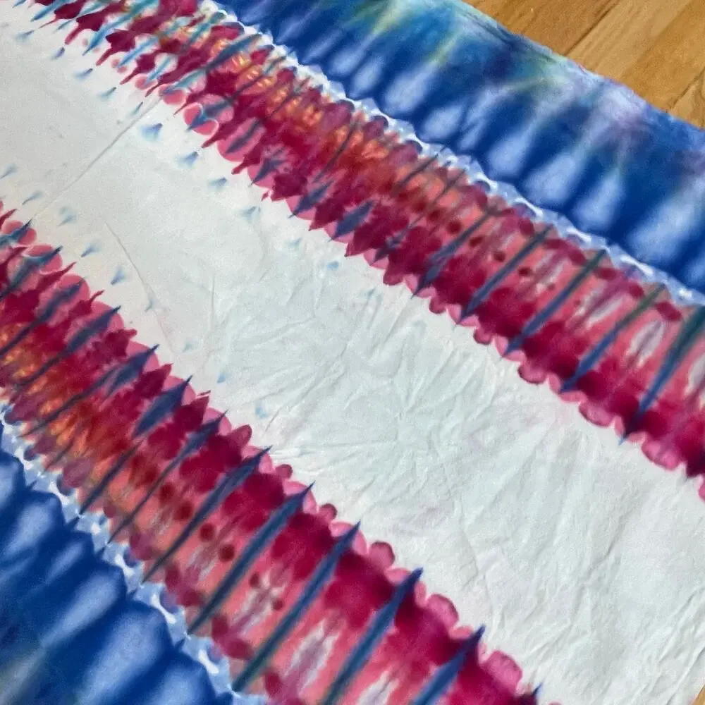 Hand tie dyed trans pride tapestry flag 32x52 inches LGBTQIA